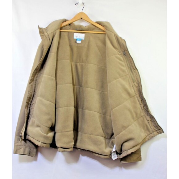 Columbia Northern Voyage Men's 4X Jacket Tan Water Resistant Fleece Lined - Picture 9 of 13